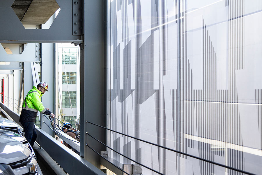 Kendall Square Garage Scrim