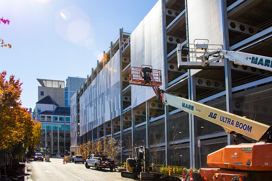 Kendall Square Garage Scrim